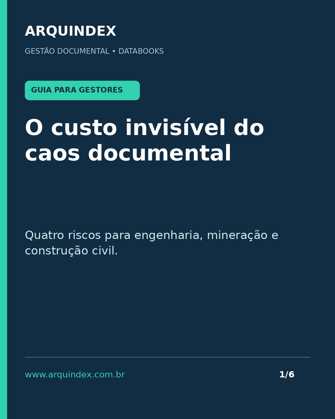 Quatro riscos documentais para engenharia, mineração e construção civil